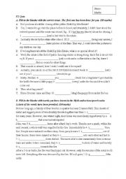 English Worksheet: Conditionals
