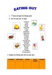 English worksheet: EATING OUT