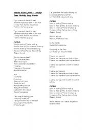 English Worksheet: Fill in the blanks of a song Alexa Dixton