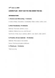 English Worksheet: Ocean
