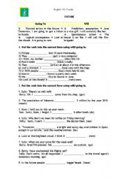 English Worksheet: future