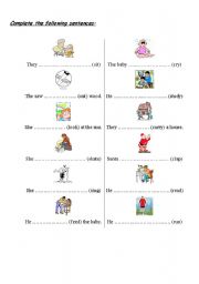 English Worksheet: present continuous 10