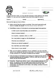 English Worksheet: Animal Poster