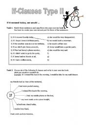 Conditional II - worksheet for revision