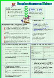 English Worksheet: COMPLEX CLAUSES AND LINKERS