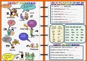 English Worksheet: OBJECT PRONOUNS