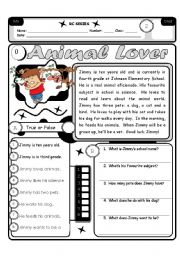 RC Series Level 2_02 Animal Lover 3 Pages (Fully Editable + Answer Key)