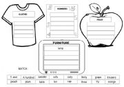 English Worksheet: classify the words 