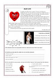 English Worksheet: Crazy Love