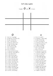 English Worksheet: Noughts and crosses