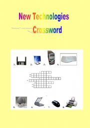 English worksheet: New Technologies Crossword