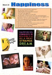English Worksheet: Happiness