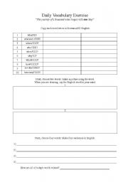 English worksheet: Question Words Vocabulary