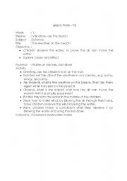 English Worksheet: My Lesson web