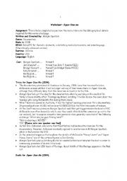 English Worksheet: Supersize Me!  Movie Introduction