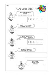 English Worksheet: Spelling