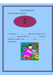 English worksheet: Color recognition