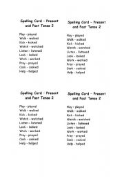 English worksheet: Past Tense Verbs
