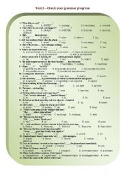 English Worksheet: Grammar test