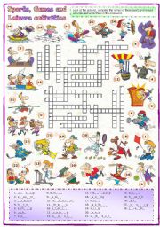 Sports, games and leisure activities: Crossword (3 of 3)