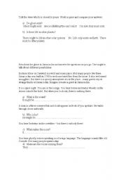 English worksheet: It might be