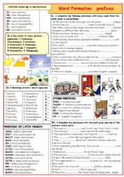 WORD FORMATION: prefixes