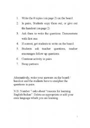 English worksheet: Getting to know each other Worksheet