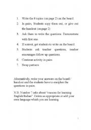 English Worksheet: Getting to know each other Worksheet