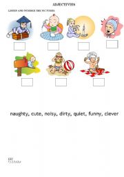 English worksheet: adjectives