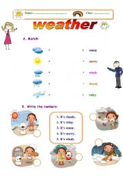 English Worksheet: weather