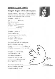 English Worksheet: Imagine John Lennon
