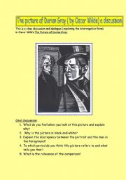 English Worksheet: Interrogative: The picture of Dorian Gray : A duologue