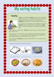 English Worksheet: Eating habits