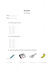 English worksheet: letters recognition