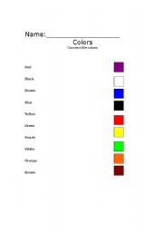 English Worksheet: Colors