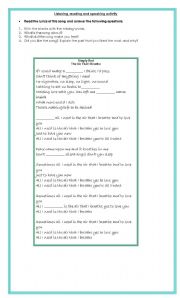 English Worksheet: Simple reds listening activity