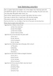 English Worksheet: Test