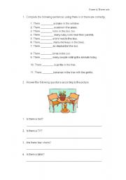 English Worksheet: there
