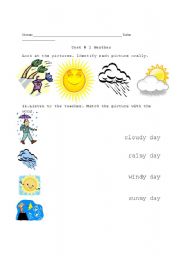 English Worksheet: The weather