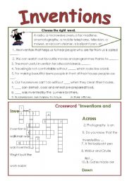 English Worksheet: Inventions