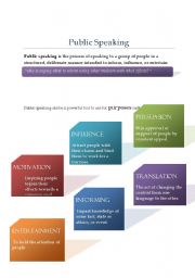 English Worksheet: Public speaking