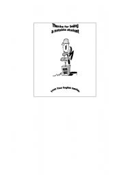English Worksheet: thanks for being a notable student 1