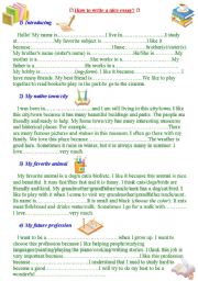 English Worksheet: How to write a nice essay? Four sample essays for the young learners.