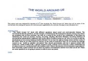 English worksheet: The world around us
