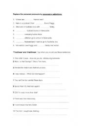 possessive adjectives and demonstratives