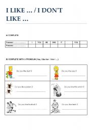 English worksheet: PRONOUNS