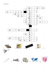 English Worksheet: Crossword