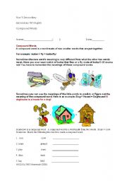 English Worksheet: Compounds