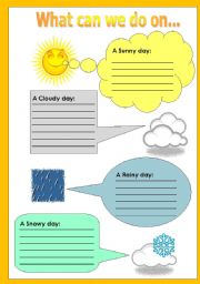 English worksheet: What can we do on...