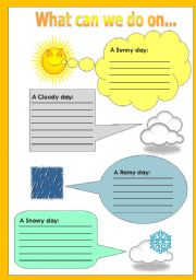 English Worksheet: What can we do on...